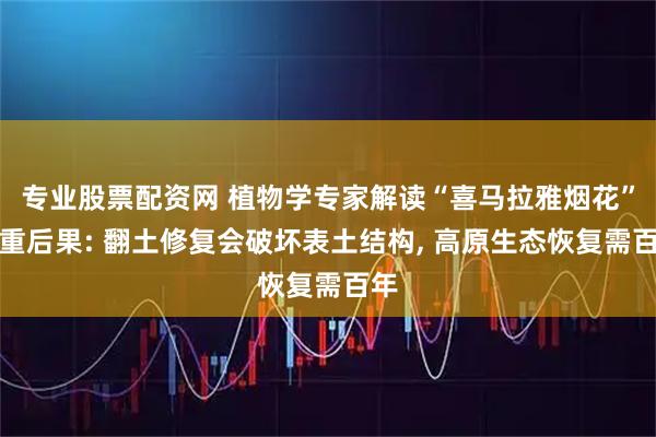 专业股票配资网 植物学专家解读“喜马拉雅烟花”严重后果: 翻土修复会破坏表土结构, 高原生态恢复需百年